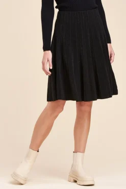 Best Sale La Fée Maraboutée Jupe courte maille plissée - XS/34 Noir