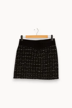Shop I.Code Jupe courte e en tweed - Taille M/38 Noir