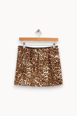Flash Sale Joseph Jupe en cuir léopard - Taille S/36 Marron