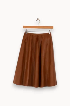 Discount Maison 123 Jupe en cuir - Taille S/36 Marron