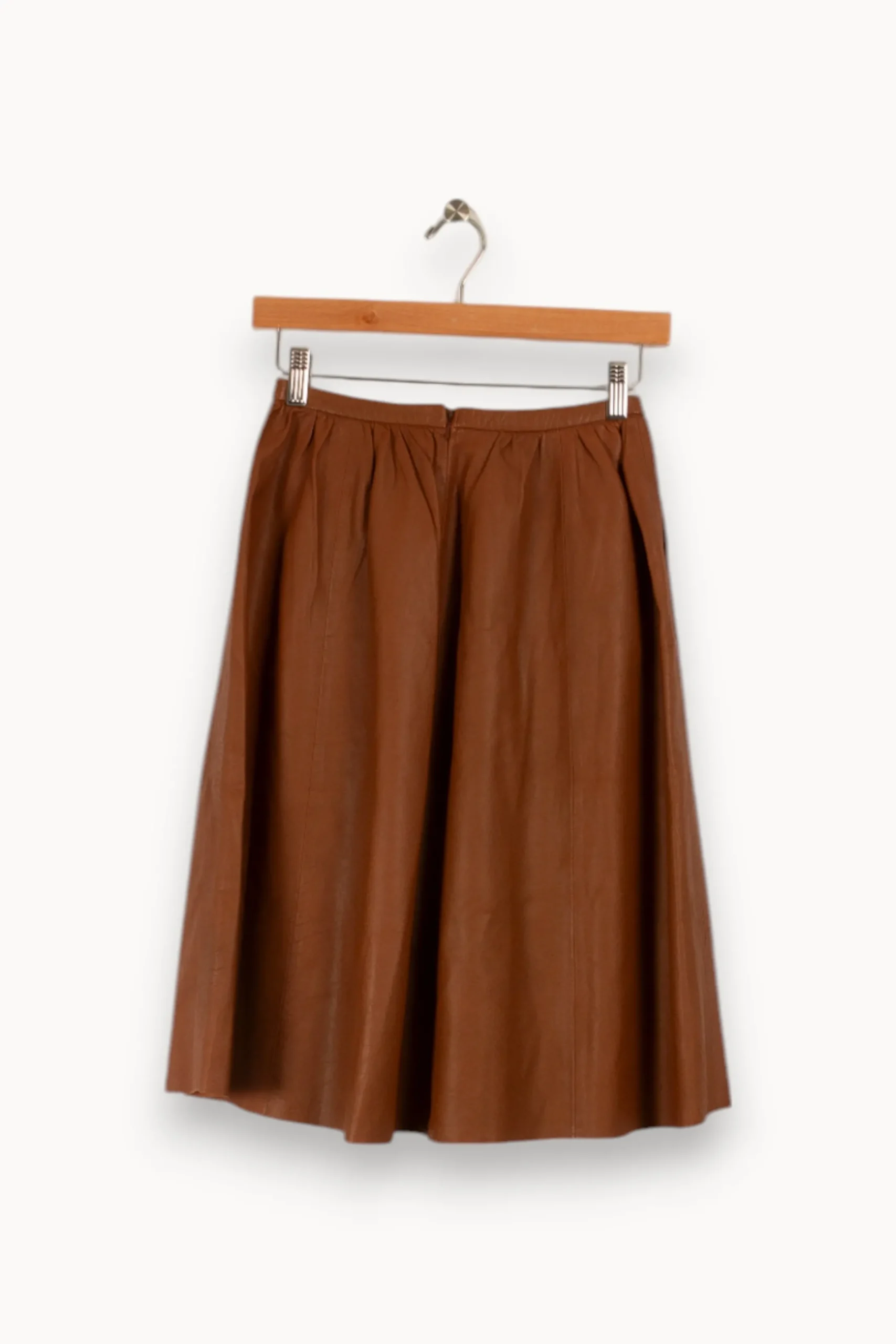 Shop Maison 123 Jupe en cuir - Taille XS/34 Marron