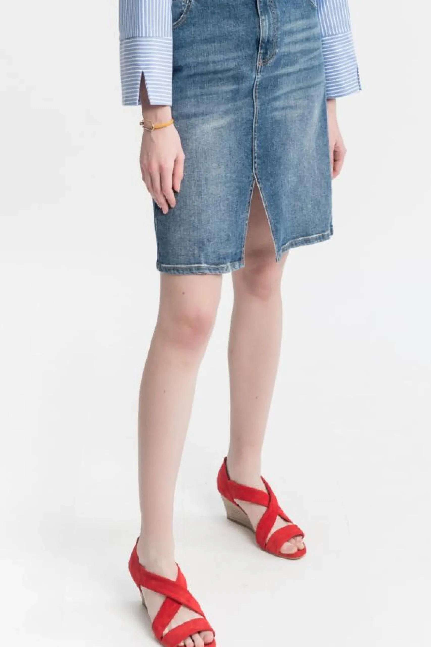 Fashion La Fée Maraboutée Jupe en jean - S/36 Bleu