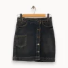 Fashion Ekyog Jupe en jean e - Taille S/36 Bleu