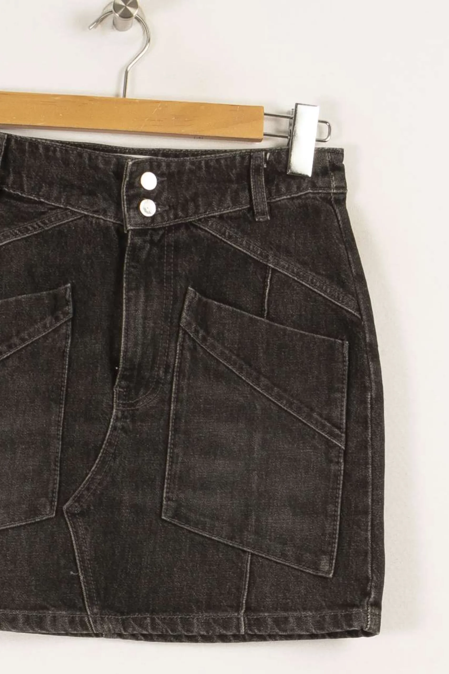 Outlet ba&sh Jupe en jean e - Taille M/38 Noir