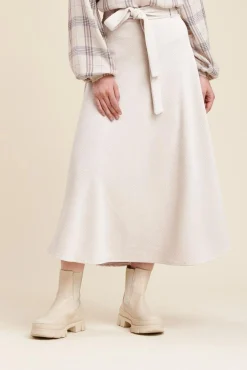 Discount La Fée Maraboutée Jupe en velours cotelé - S/36 Beige