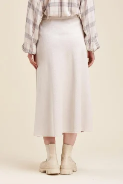 Discount La Fée Maraboutée Jupe en velours cotelé - S/36 Beige