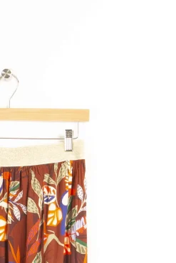 Clearance La Fée Maraboutée Jupe fluide imprimé feuilles et toucans - L/40 Multicolore