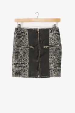 Outlet The Kooples Jupe imprimé léopard - XS/34 Noir
