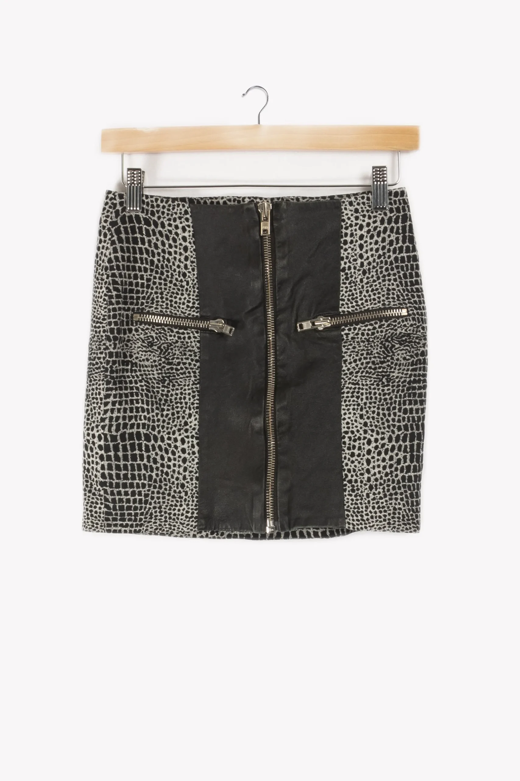 Outlet The Kooples Jupe imprimé léopard - XS/34 Noir