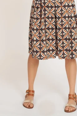 Online La Fée Maraboutée Jupe imprimé rosaces - M/38 Multicolore