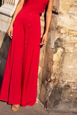 Fashion Maison Lemoine Jupe longue - invitée Carmina grenadine - XXL/44 Rouge