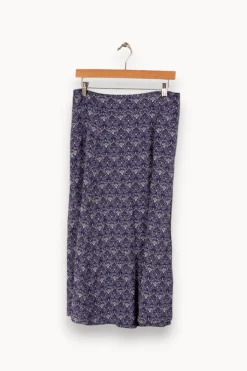 New Bizance Jupe longue e à motifs - Taille M/38 Bleu