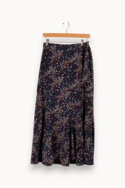 Online IKKS Jupe longue e à motifs - Taille M/38 Bleu