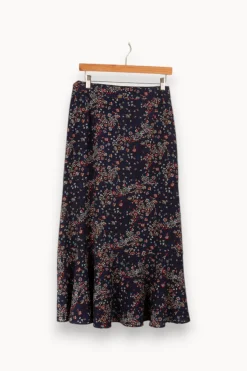 Online IKKS Jupe longue e à motifs - Taille M/38 Bleu