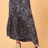 Fashion La Fée Maraboutée Jupe longue imprimée à volant en viscose écoresponsable - S/36 Multicolore