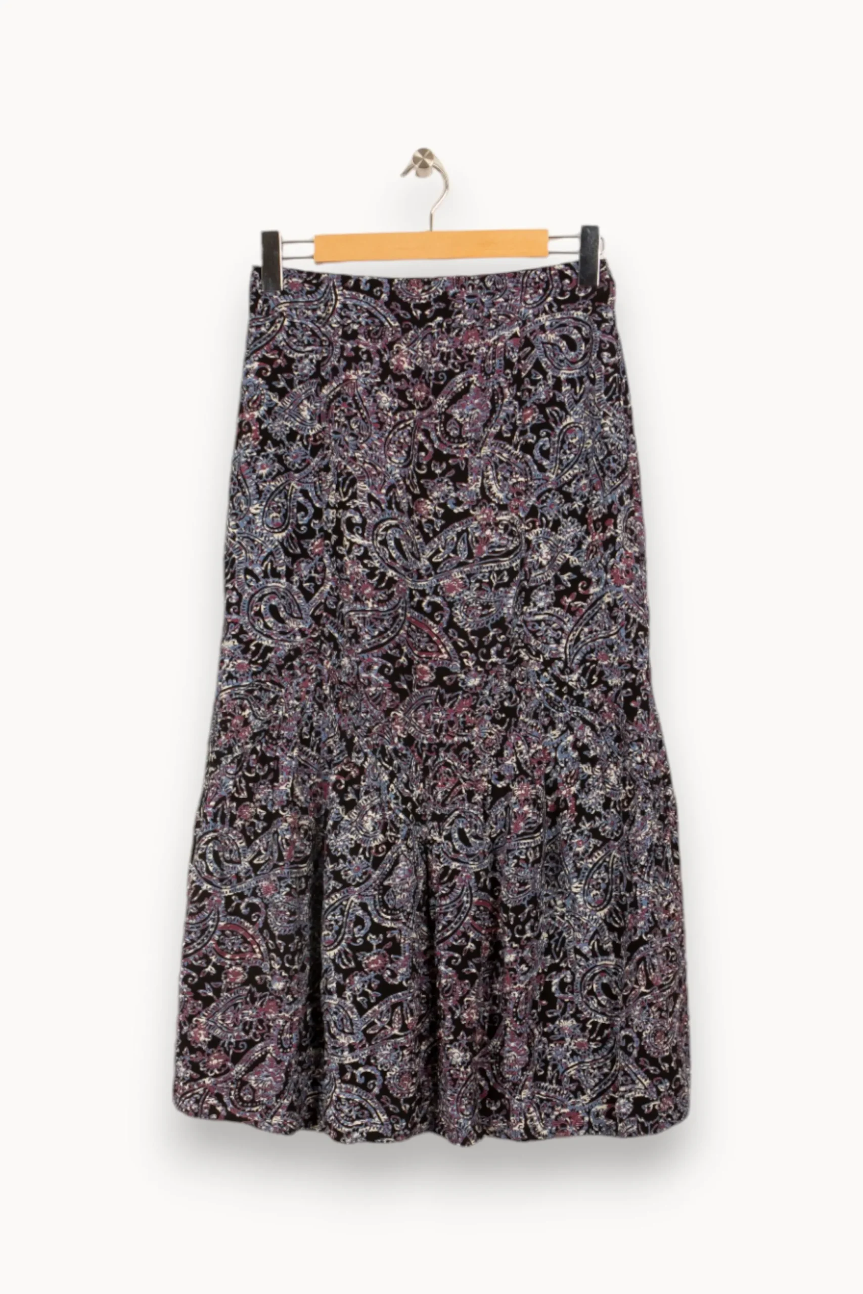 Fashion La Fée Maraboutée Jupe longue imprimée à volant en viscose écoresponsable - S/36 Multicolore