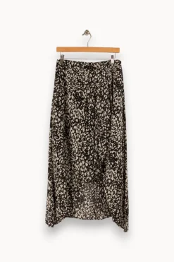 Best The Kooples Jupe longue e et blanche - Taille L/40 Noir