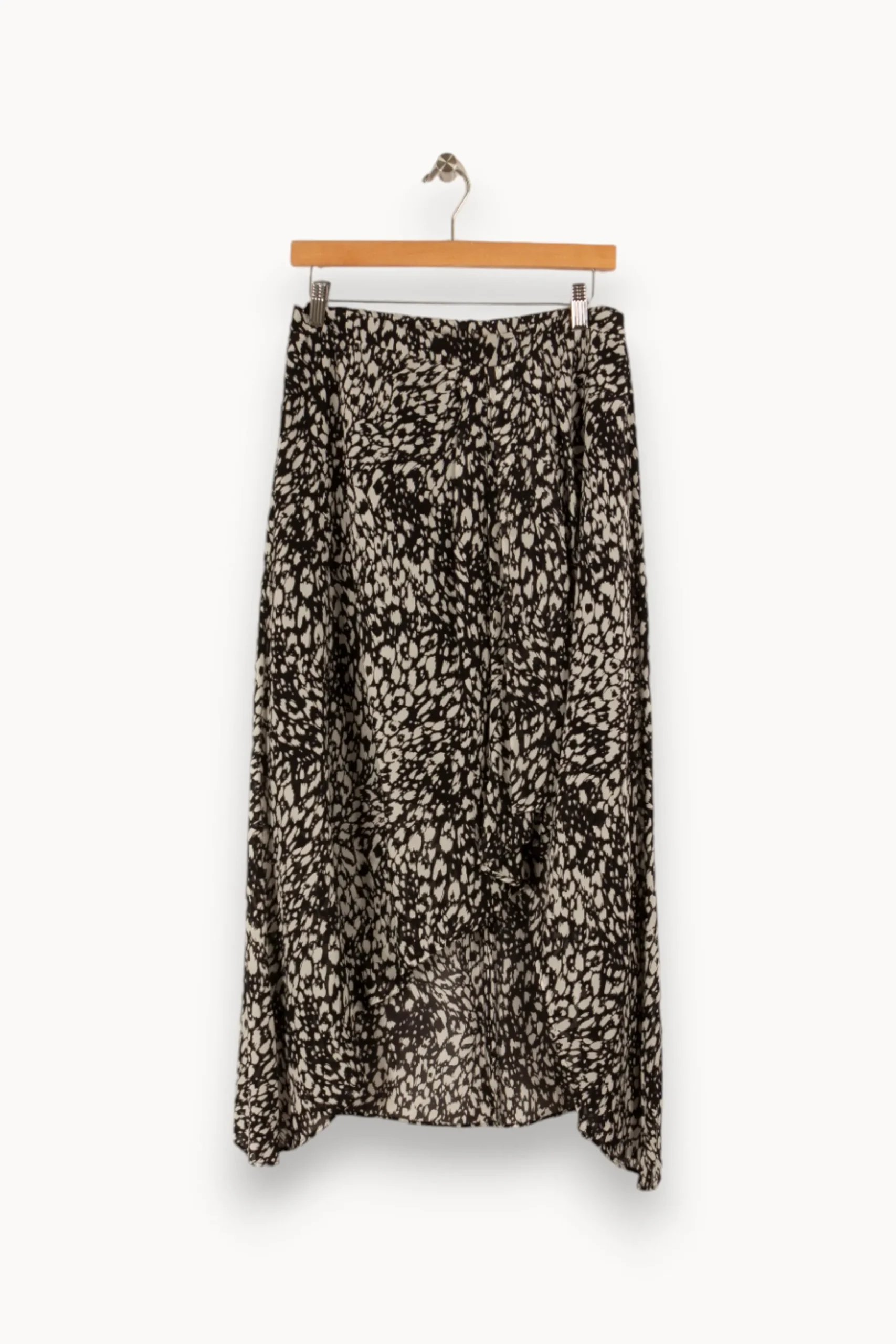 Best The Kooples Jupe longue e et blanche - Taille L/40 Noir
