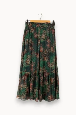 Flash Sale One Step Jupe longue e à motifs - Taille M/38 Vert