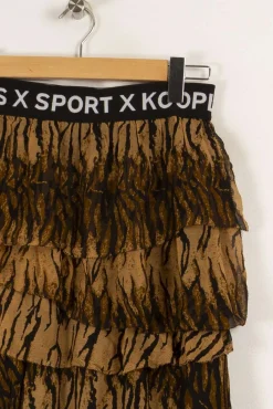 Best Sale The Kooples - Sport Jupe longue zébrée - Taille S/36 Marron