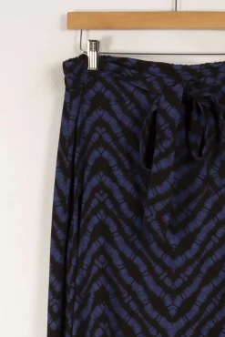 Discount La Fée Maraboutée Jupe mi-longue à imprimé bicolore - L/40 Bleu