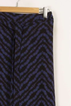 Cheap La Fée Maraboutée Jupe mi-longue à imprimé bicolore - M/38 Bleu