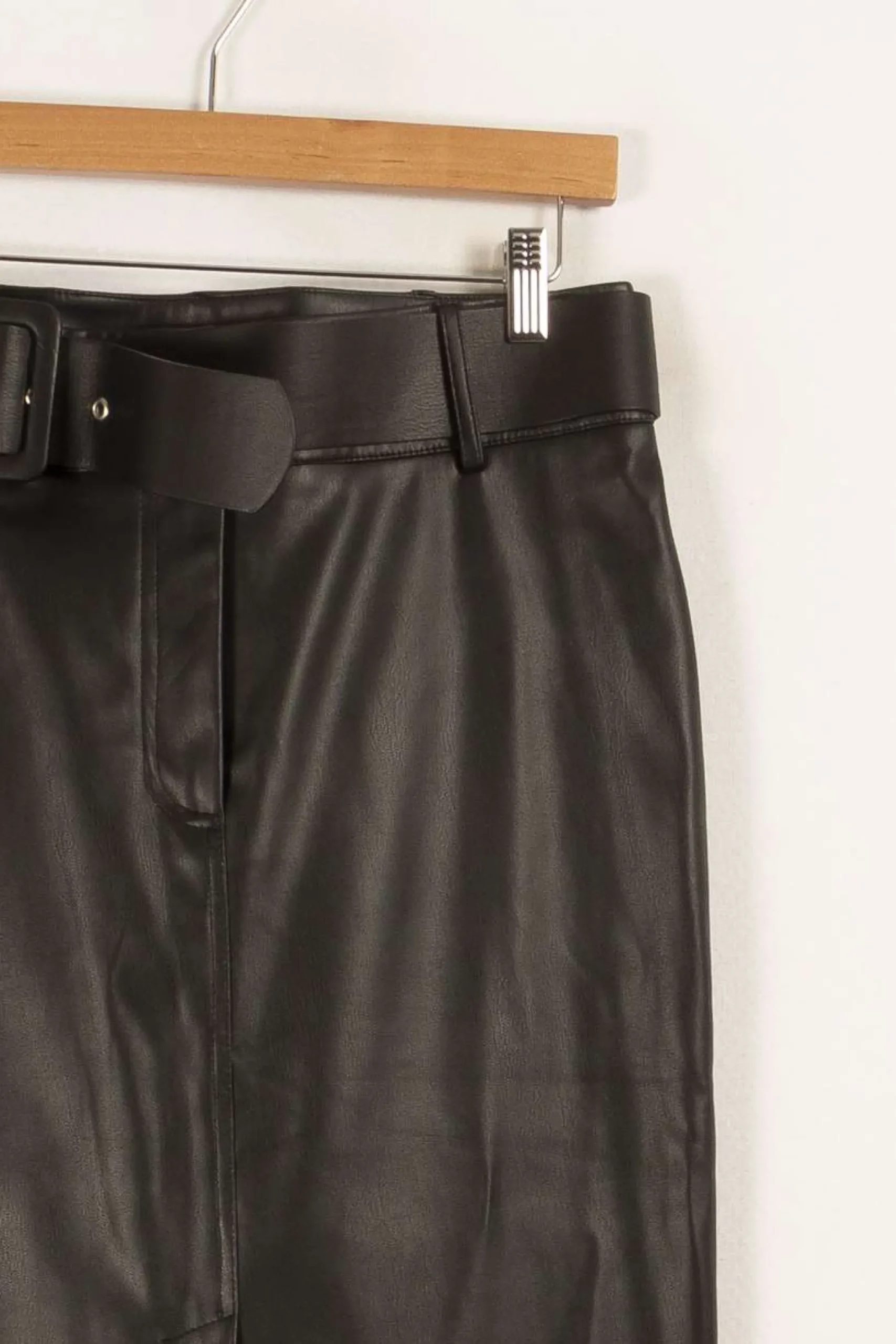 Flash Sale Caroll Jupe e effet cuir - Taille S/36 Noir