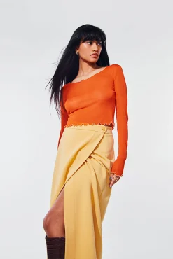 Cheap IKA Jupe Paccheri Yellow Sand - 36 Jaune