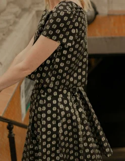 Clearance Maison Lemoine Jupe Pauline pois dorés - 36 Noir
