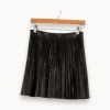 Hot IKKS Jupe plissée e effet cuir - Taille M/38 Noir