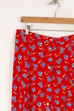 Flash Sale I.Code Jupe à motifs - Taille XL/42 Rouge