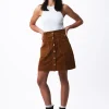 Sale Côtelé Paris Jupe trapeze camel - XS/34 Marron