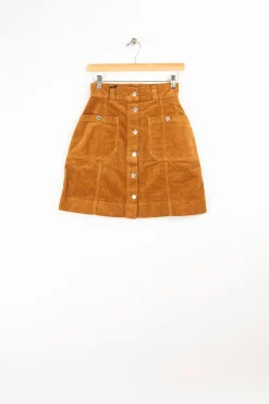 Sale Côtelé Paris Jupe trapeze camel - XS/34 Marron