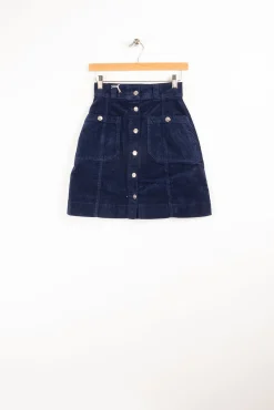 Flash Sale Côtelé Paris Jupe trapeze denim - XS/34 Bleu