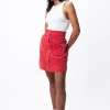 Outlet Côtelé Paris Jupe trapeze fuchsia - XS/34 Rose