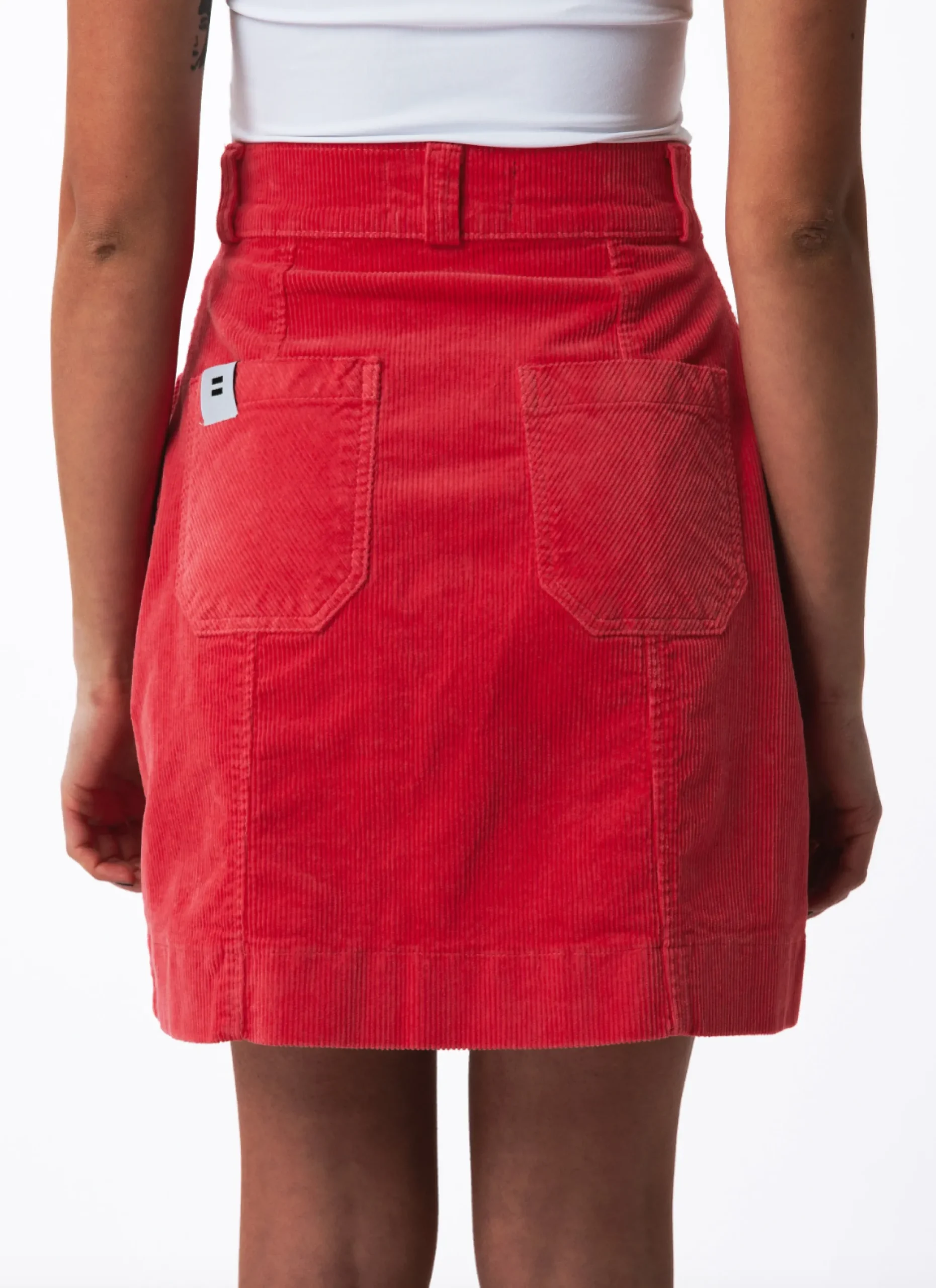 Outlet Côtelé Paris Jupe trapeze fuchsia - XS/34 Rose