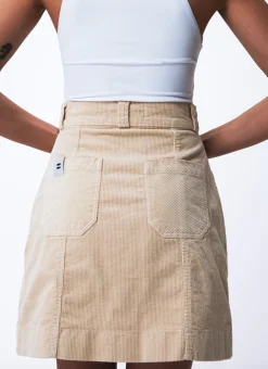 Hot Côtelé Paris Jupe trapeze sable - XS/34 Beige