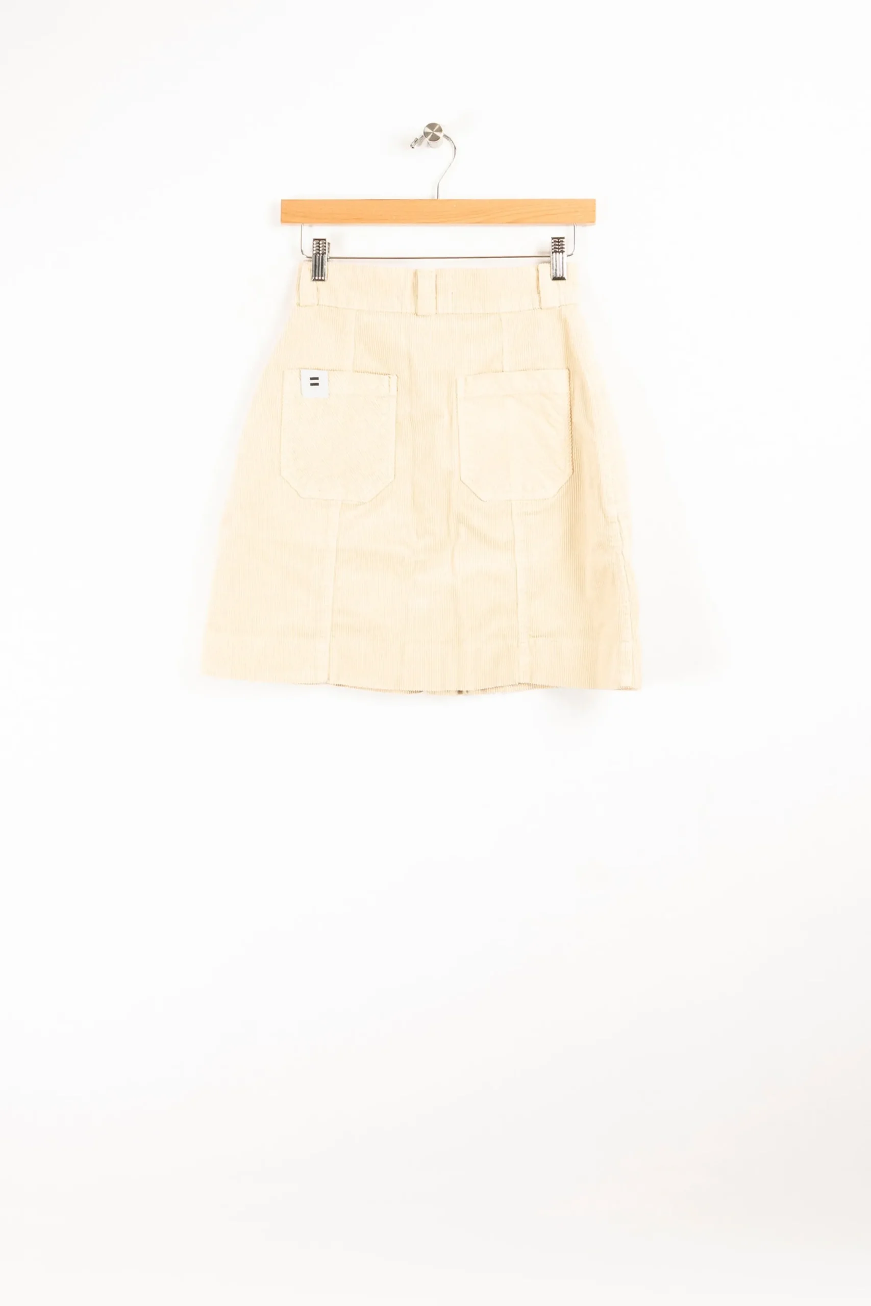 Hot Côtelé Paris Jupe trapeze sable - XS/34 Beige