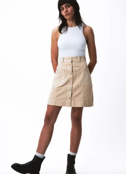 Online Côtelé Paris Jupe trapeze sable - XXS/32 Beige