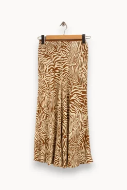 Flash Sale Samsoe Samsoe Jupe zébrée et blanc - Taille XS/34 Marron