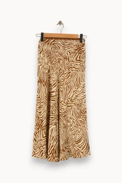 Flash Sale Samsoe Samsoe Jupe zébrée et blanc - Taille XS/34 Marron