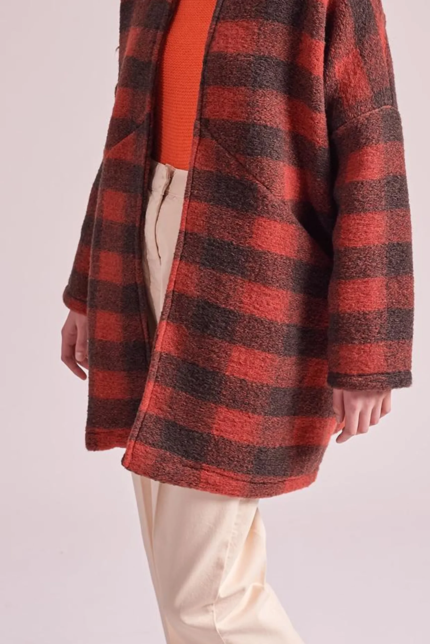 Best Sale La Fée Maraboutée Manteau à carreaux bicolores - M/38 Multicolore