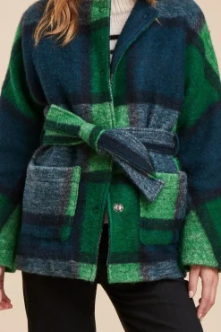 Outlet La Fée Maraboutée Manteau court ceinturé - S/36 Multicolore