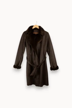 Flash Sale Caroll Manteau à fourrure - Taille S/36 Marron