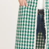 Shop La Fée Maraboutée Manteau pieds de coq - L/40 Vert