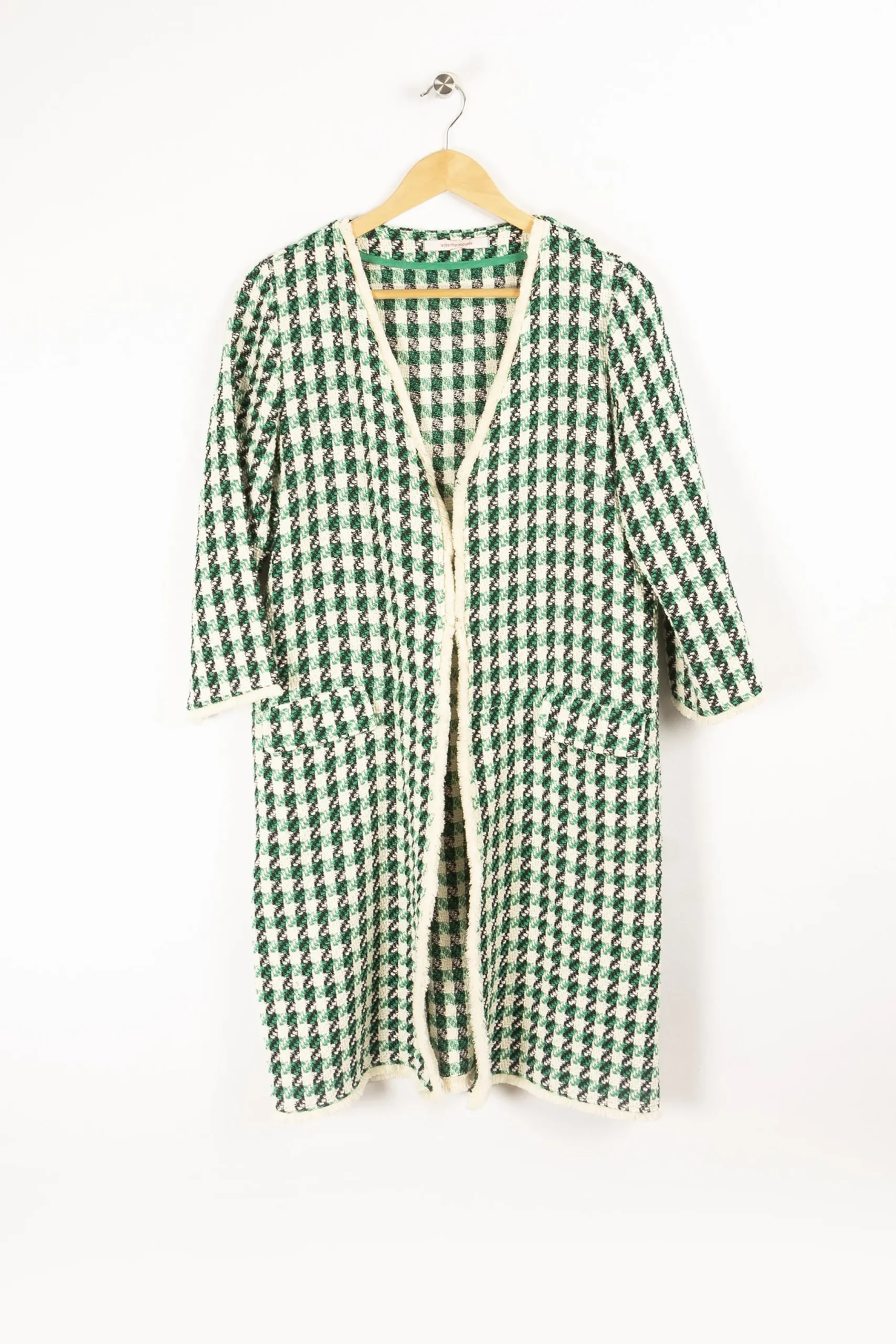 Shop La Fée Maraboutée Manteau pieds de coq - L/40 Vert