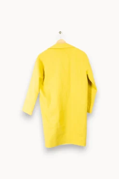 Cheap La Fée Maraboutée Manteau uni en toile de coton texturisée - S/36 Jaune
