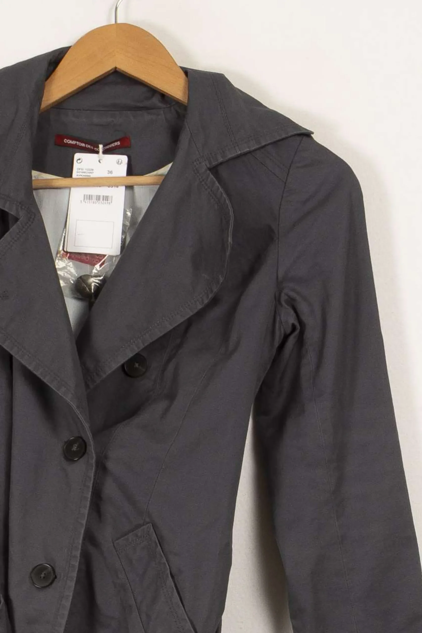 Shop Comptoir des Cotonniers Manteau - Taille S/36 Vert