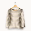 Online Sézane Marinière beige et e - Taille S/36 Bleu