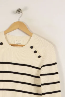 Shop Maison 123 Marinière he et bleue - Taille M/38 Blanc
